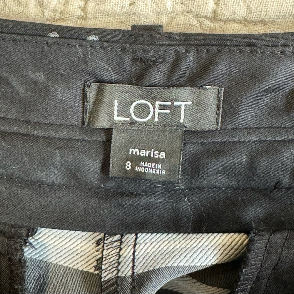 LOFT Marisa Slacks Trousers Dachshund Dog Print Pants Size 8 - Picture 6 of 6